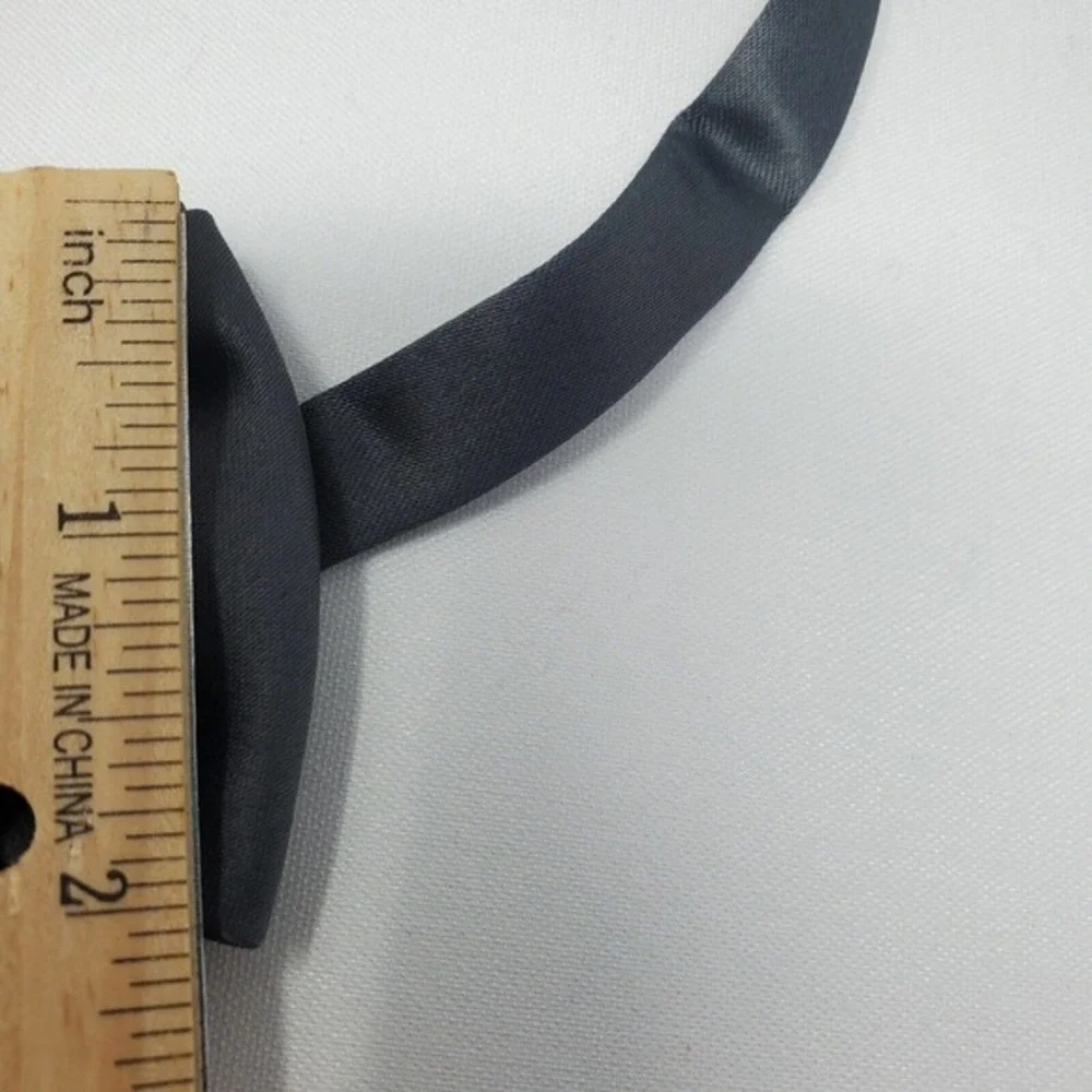 NEW Azazie Boys‎ Matte Satin Pre-Tied Bow Tie Steel Gray Wedding